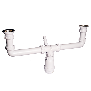 Sifón doble fregadero con válvula cesta Nessi Solfless