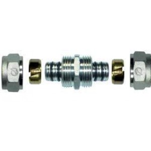 UNIÓN TUBO MULTICAPA / POLIETILENO RETICULADO D:16mm "MF1" (2 uni)