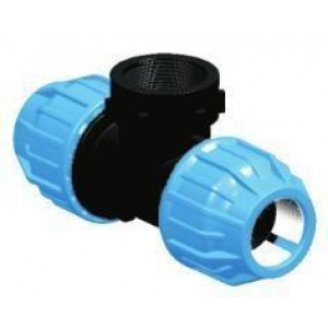 Te mixta rosca hembra polietileno D:75x21/2"x75