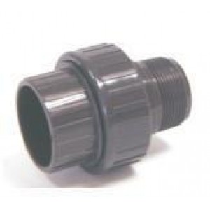Enlace 3 piezas mixto pvc presión pegar hembra / roscar macho D:50x2"mm