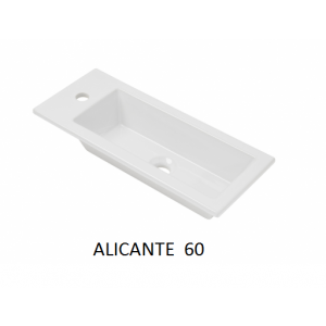 Lavabo sobre encimera Alicante rectangular (600x250x20) UNISAN