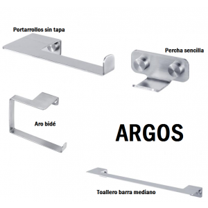 Conjunto accesorio baño Lowcost Argos PYP Inox