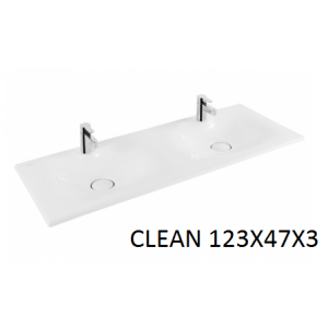 Lavabo integral Clean doble seno  123 Unisan