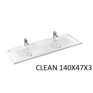 Lavabo integral Clean con doble toallero 140 Unisan