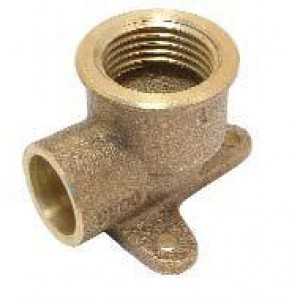 Codo placa latón soldar roscar Ø 15 - 1/2"