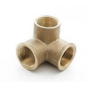 Codo latón 3 bocas rosca 1/2" h-h-h 