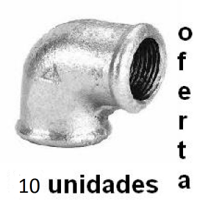lote 10 codos galva 1/2"