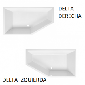 Bañera acrílica rincón Delta (derecha/izquierda) Unisan