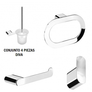 Conjunto lowcost Diva acero cromado