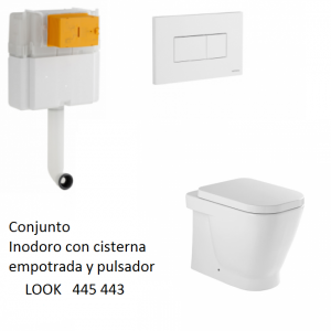 Conjunto Cisterna empotrada e Inodoro Look