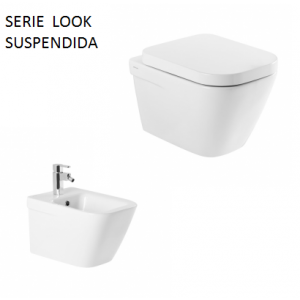 Conjunto Inodoro y Bidé Look suspendido Unisan