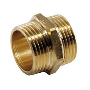 Machón doble latón 1/8"  (Contrarrosca) 