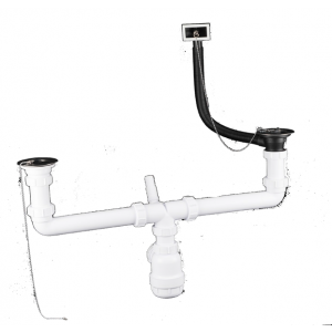 Sifón doble fregadero con rebosadero Nessi Solfless