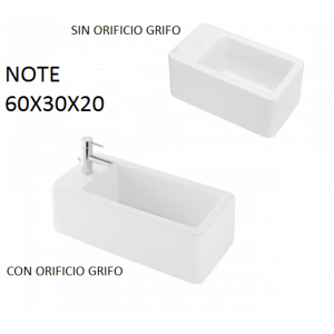 Lavabo Note sobre mueble (60x30X20) UNISAN