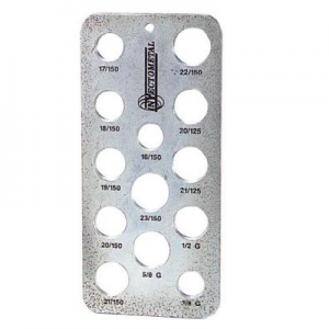 Placa medidora de monturas de grifo