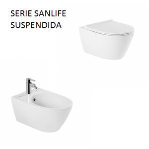 Conjunto Inodoro y Bidé Sanlife suspendido Unisan