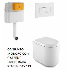 Conjunto Cisterna empotrada e Inodoro Status