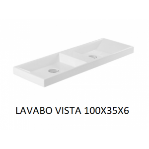 Lavabo Vista 100X35X6  Unisan