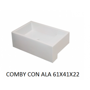 Lavabo Comby sobre mueble (61x41x22) c/ala UNISAN
